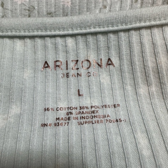 Ditzy Blue Floral Tie Front Y2K Cardigan Top Arizona Jean Co L #1625 - Picture 5 of 6